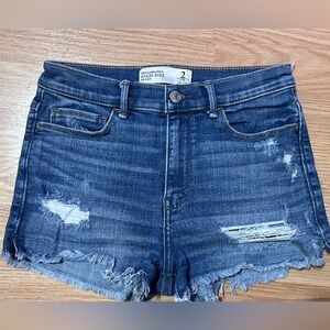 Abercrombie & Fitch  Blue Distressed High Rise Shorts size 2/26